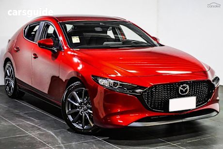 Red 2024 Mazda 3 Hatchback G20 Evolve