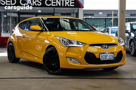 Yellow 2012 Hyundai Veloster Hatch + F