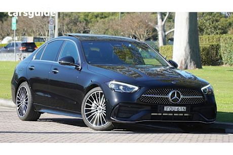 Black 2024 Mercedes-Benz C300 Sedan Mhev