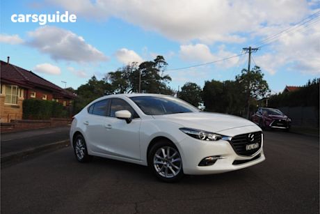 White 2019 Mazda 3 Sedan Maxx Sport (5YR)