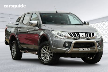 Grey 2015 Mitsubishi Triton Dual Cab Utility Exceed (4X4)