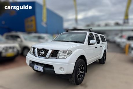 White 2011 Nissan Navara Ute Tray RX (4x2) D40 MY11