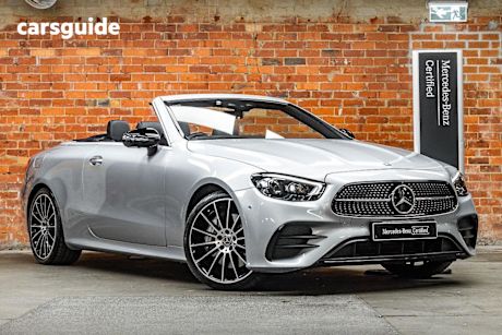 Silver 2021 Mercedes-Benz E350 Cabriolet EQ (hybrid)