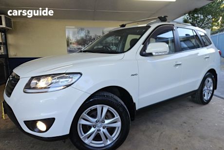 White 2010 Hyundai Santa FE Wagon Highlander Crdi (4X4)