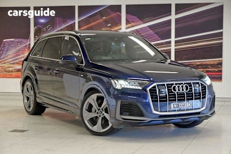 Blue 2020 Audi Q7 Wagon 50 TDI Quattro S Line (hybrid)