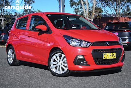 Red 2016 Holden Spark Hatchback LS