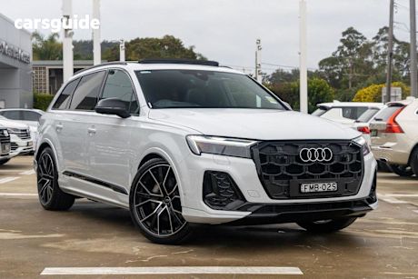 White 2025 Audi Q7 Wagon 50 TDI S Line Quattro Mhev