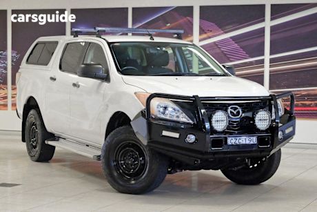 White 2015 Mazda BT-50 Dual Cab Utility XT (4X4)