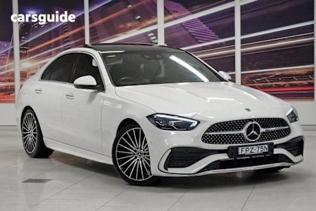 White 2022 Mercedes-Benz C300 Sedan Mhev