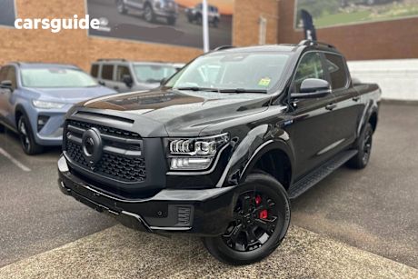 Black 2025 GWM Cannon Alpha Dual Cab Utility LUX Phev (4X4)