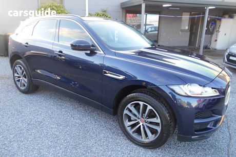 Blue 2016 Jaguar F-Pace Wagon 20D Prestige