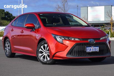 Red 2019 Toyota Corolla Sedan Ascent Sport (hybrid)