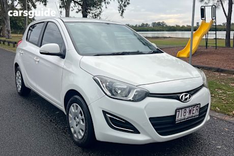 White 2014 Hyundai I20 Hatchback Active