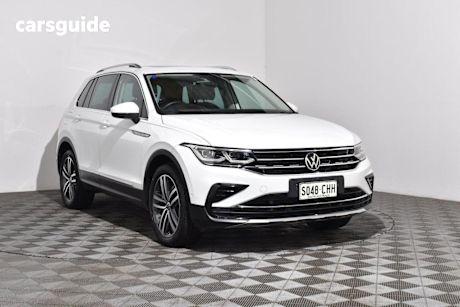 White 2021 Volkswagen Tiguan Wagon 147 TDI Elegance