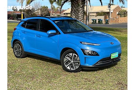 Blue 2022 Hyundai Kona Wagon Highlander Electric STD Range