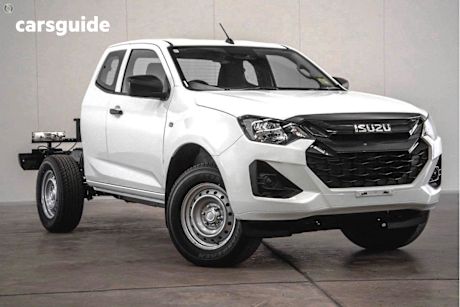 White 2025 Isuzu D-MAX Crew Cab Chassis SX (4X4)