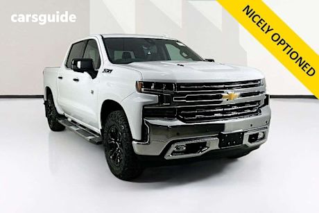 White 2021 Chevrolet Silverado Crew Cab Utility 1500 LTZ Premium Tech Pack
