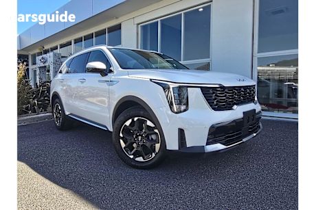 White 2025 Kia Sorento Wagon Sport+ 7 Seat