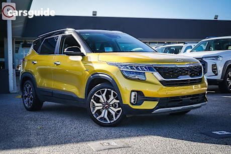 Yellow 2021 Kia Seltos Wagon GT Line (awd)