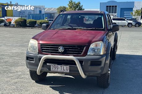 Burgundy 2004 Holden Rodeo Crew Cab Pickup LX