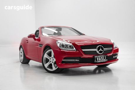 Red 2012 Mercedes-Benz SLK350 Convertible BE