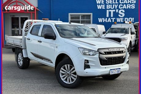 White 2021 Isuzu D-MAX Crew Cab Chassis SX (4X4)