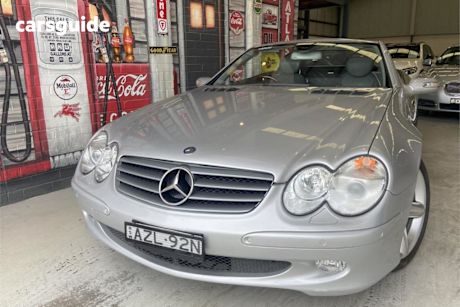 Silver 2005 Mercedes-Benz SL350 Convertible
