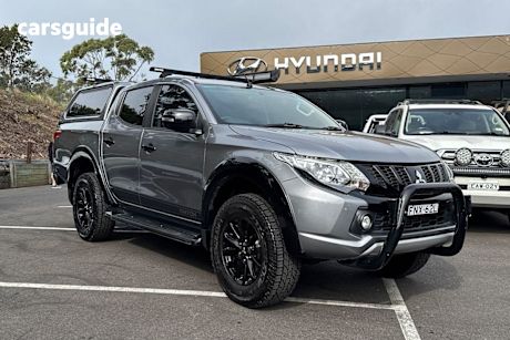 Grey 2017 Mitsubishi Triton Dual Cab Utility GLS (4X4) Blackline