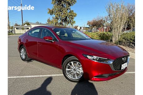 Red 2024 Mazda 3 Sedan G20 Pure