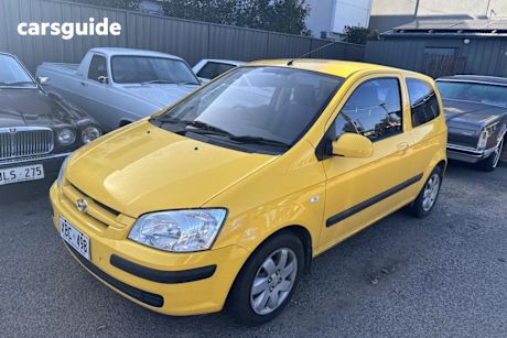 Yellow 2004 Hyundai Getz Hatchback XL