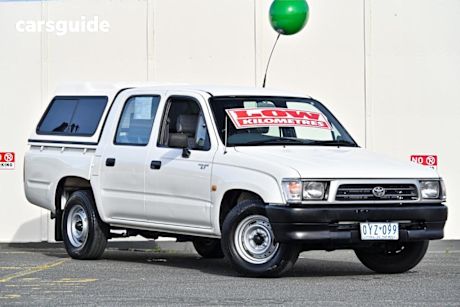 White 1998 Toyota Hilux Pickup Workmate