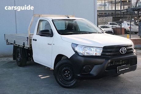 White 2018 Toyota Hilux Cab Chassis Workmate