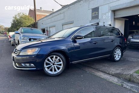Blue 2013 Volkswagen Passat Wagon 125 TDI HIGHLINE 3C MY13