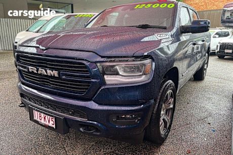 Blue 2023 Ram 1500 Crew Cab Utility Laramie Sport Rambox Mhev