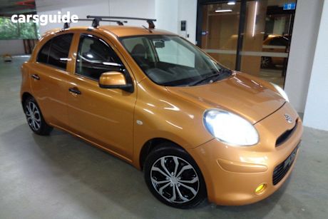 Yellow 2011 Nissan Micra Hatchback ST-L