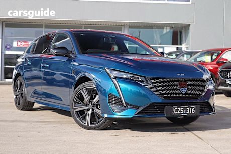 Blue 2025 Peugeot 308 Hatchback GT Hybrid