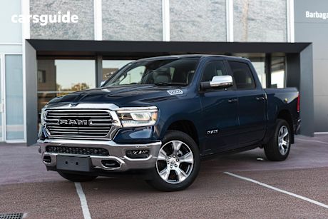 Blue 2024 Ram 1500 Crew Cab Utility Laramie Sport Rambox Mhev