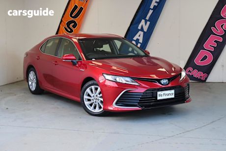 Red 2023 Toyota Camry Sedan Ascent Hybrid