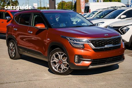 Orange 2020 Kia Seltos Wagon GT Line (awd)