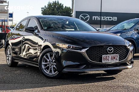 Black 2020 Mazda Mazda3 Sedan G20 PURE F