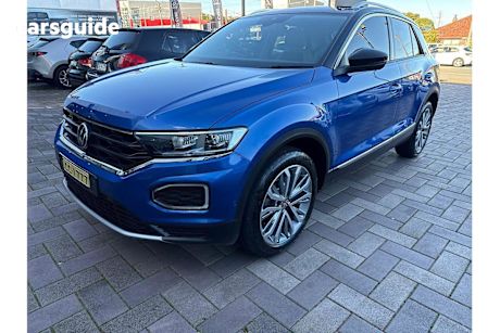 Blue 2021 Volkswagen T-ROC SUV 110TSI STYLE F