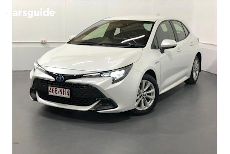 White 2023 Toyota Corolla Hatchback Ascent Sport Hybrid