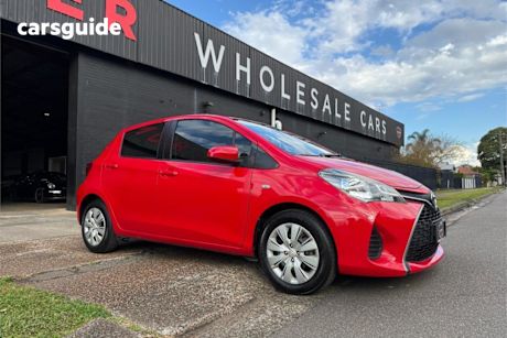 Red 2017 Toyota Yaris Hatchback Ascent