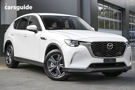 White 2025 Mazda CX-60 Wagon G40E Evolve Hybrid