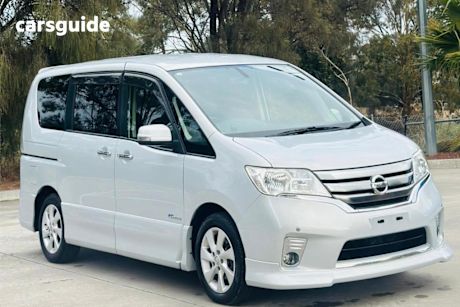 White 2013 Nissan Serena Commercial Highway Star S-Hybrid Aero Mode