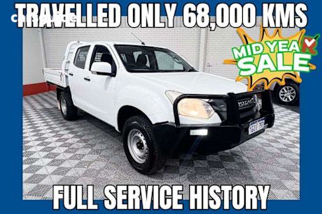 White 2019 Isuzu D-MAX Crew Cab Chassis SX (4X4)