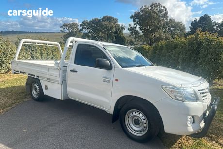 White 2012 Toyota Hilux Cab Chassis Workmate