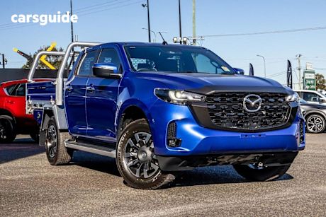Blue 2025 Mazda BT-50 Dual Cab Chassis GT (4X4)