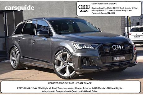 Grey 2020 Audi Q7 Wagon 50 TDI Quattro S Line (hybrid)