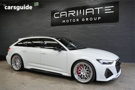 White 2022 Audi RS6 Wagon Avant 4.0 Tfsi Quattro Mhev